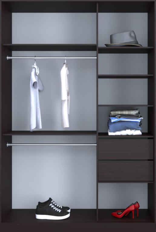 

Гардероб открытый Luxe CLS-4 170 x 210 x 45 см Венге магия