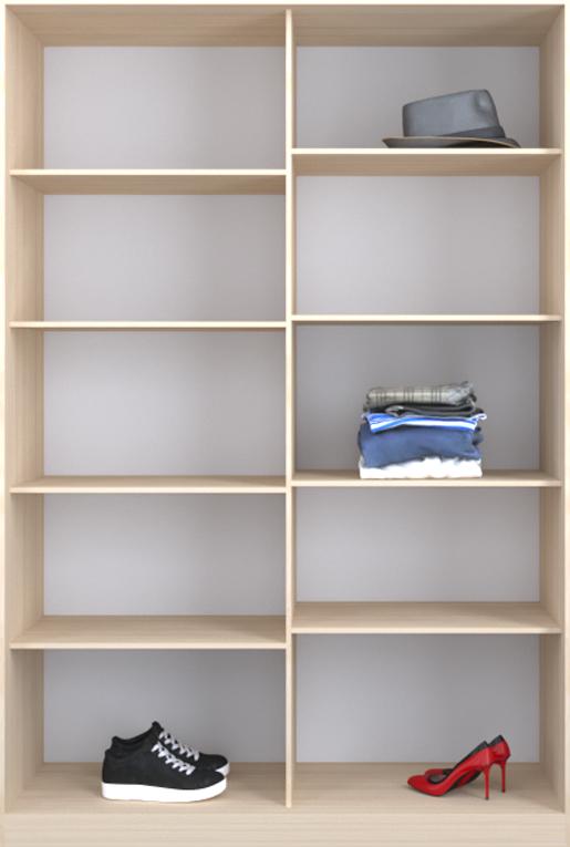 

Гардероб открытый Luxe CLS-3 100 x 230 x 45 см Дуб молочный