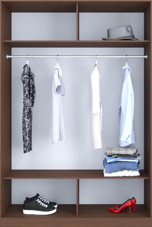 

Гардероб открытый Luxe CLS-2 180 x 200 x 60 см Орех лесной