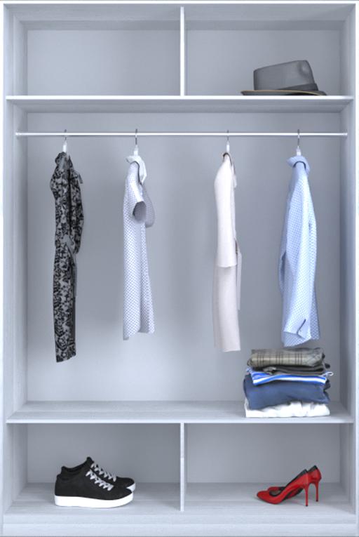 

Гардероб открытый Luxe CLS-2 150 x 230 x 60 см Белое дерево