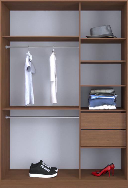 

Гардероб открытый Luxe CLS-4 200 x 220 x 45 см Орех лесной