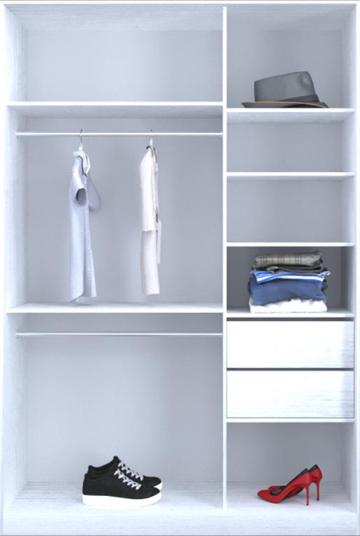 

Гардероб открытый Luxe CLS-4 120 x 210 x 60 см Белое дерево