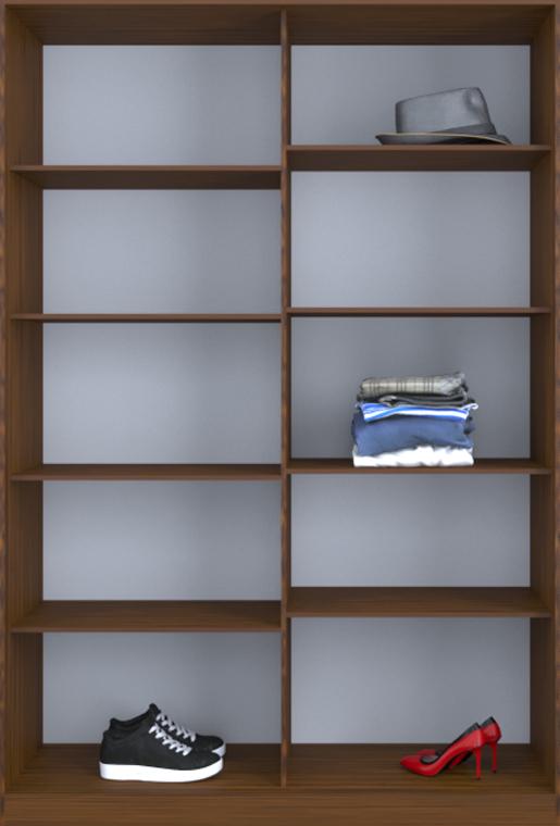

Гардероб открытый Luxe CLS-3 200 x 200 x 45 см Зебрано темный