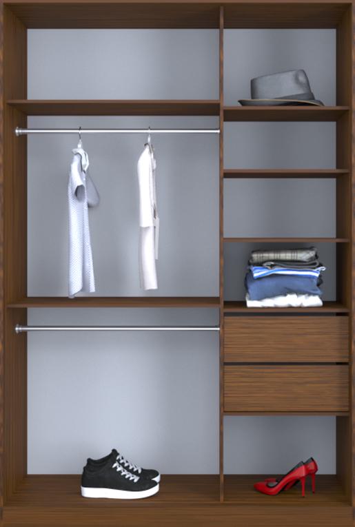 

Гардероб открытый Luxe CLS-4 170 x 220 x 60 см Зебрано темный