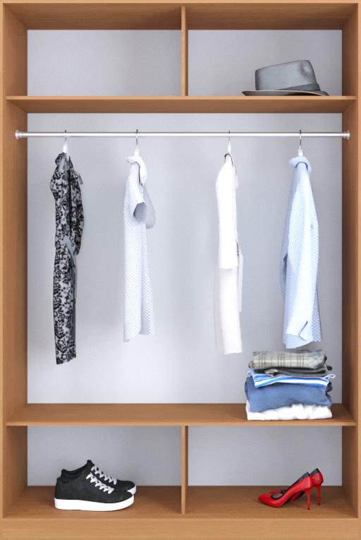 

Гардероб открытый Luxe CLS-2 170 x 210 x 60 см Ольха темная