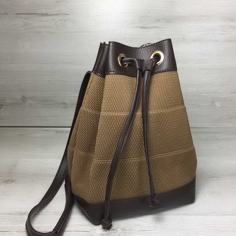 

Женский сумка-рюкзак WELASSIE Резинка коричневый