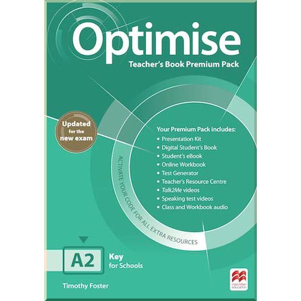 

Optimise A2 Teacher's Book Premium Pack (Updated for the New Exam). Timothy Foster. ISBN:9781380033710