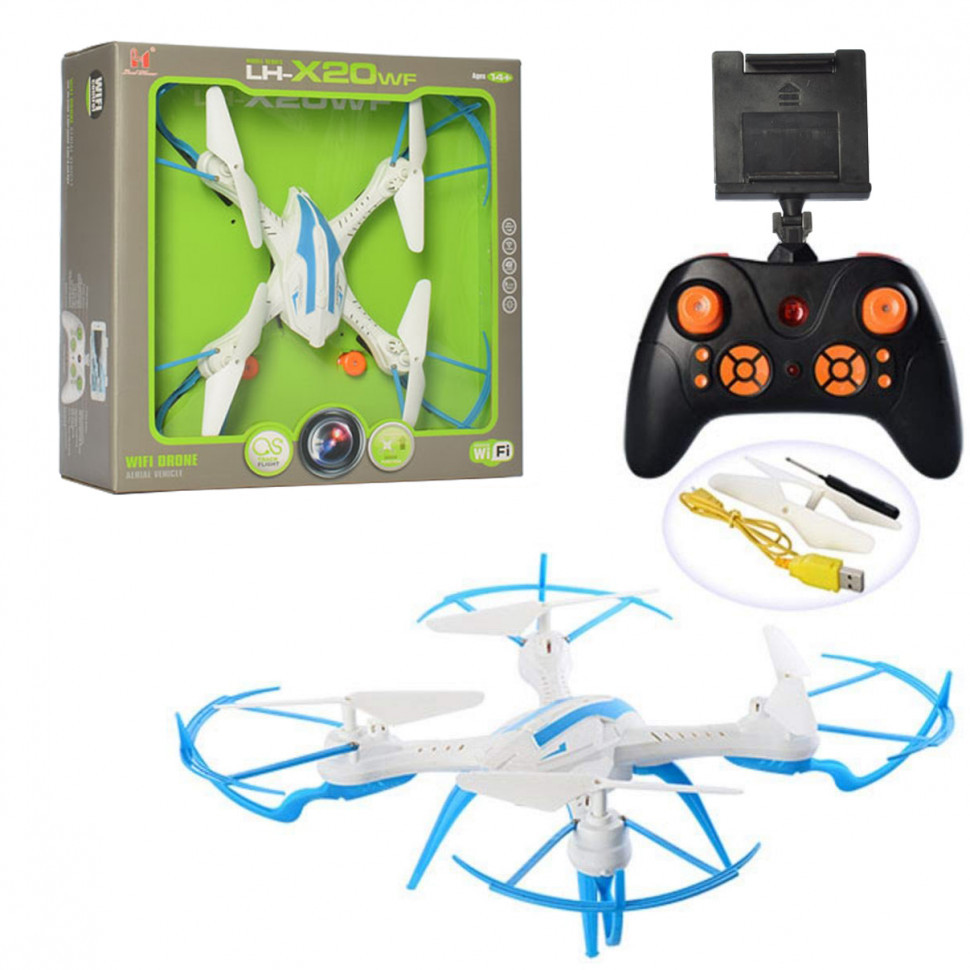 

Квадрокоптер с FPV-камерой LH-X20WF Белый