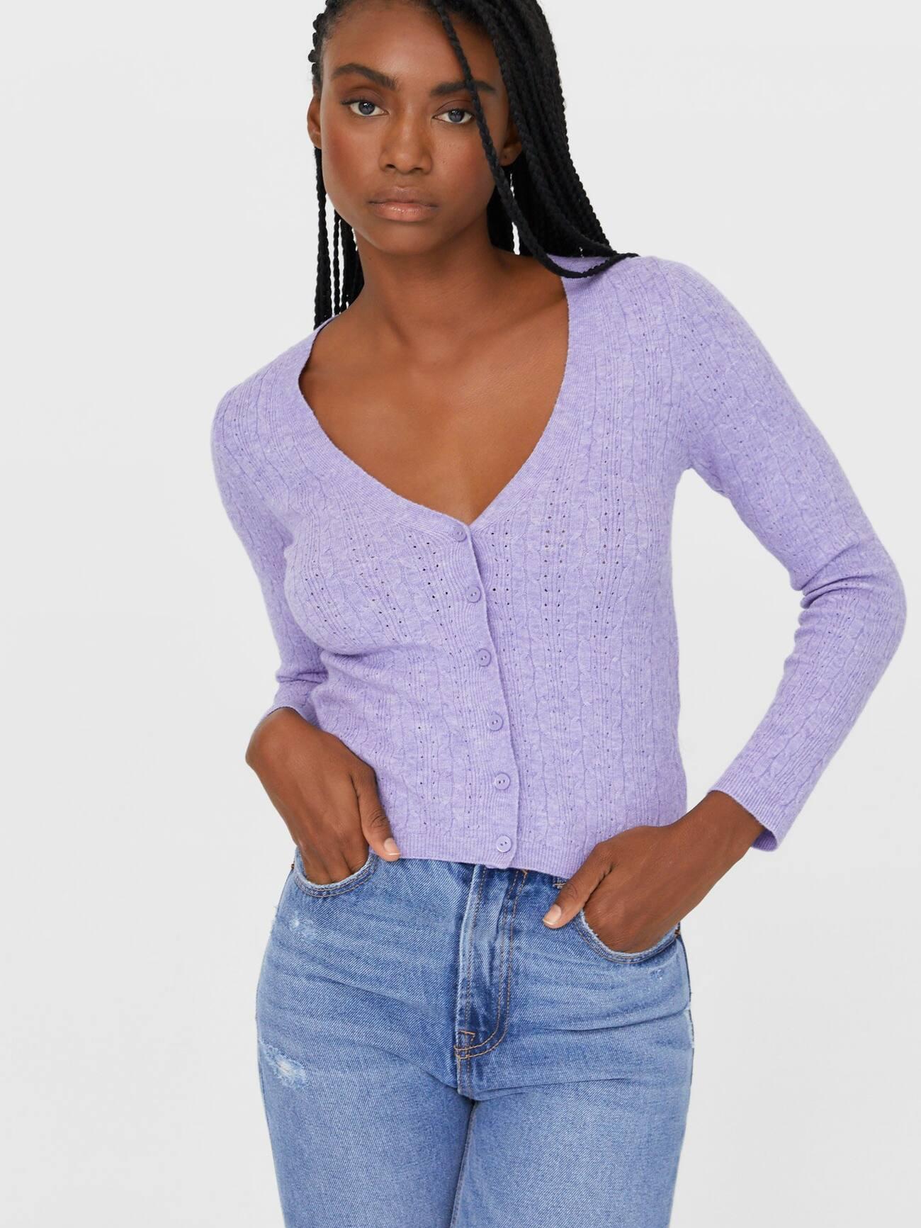 

Кардиган Stradivarius XAZ283594AIQR M Фиолетовый