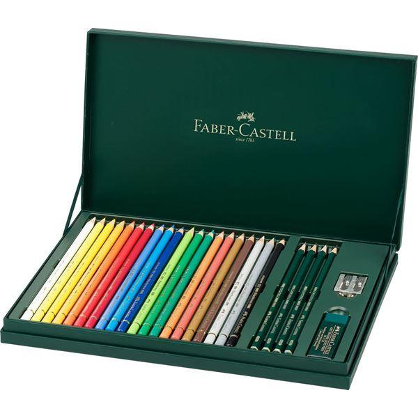 

Набор цветных художественных карандашей Faber-Castell 20 цветов + аксессуары Polychromos