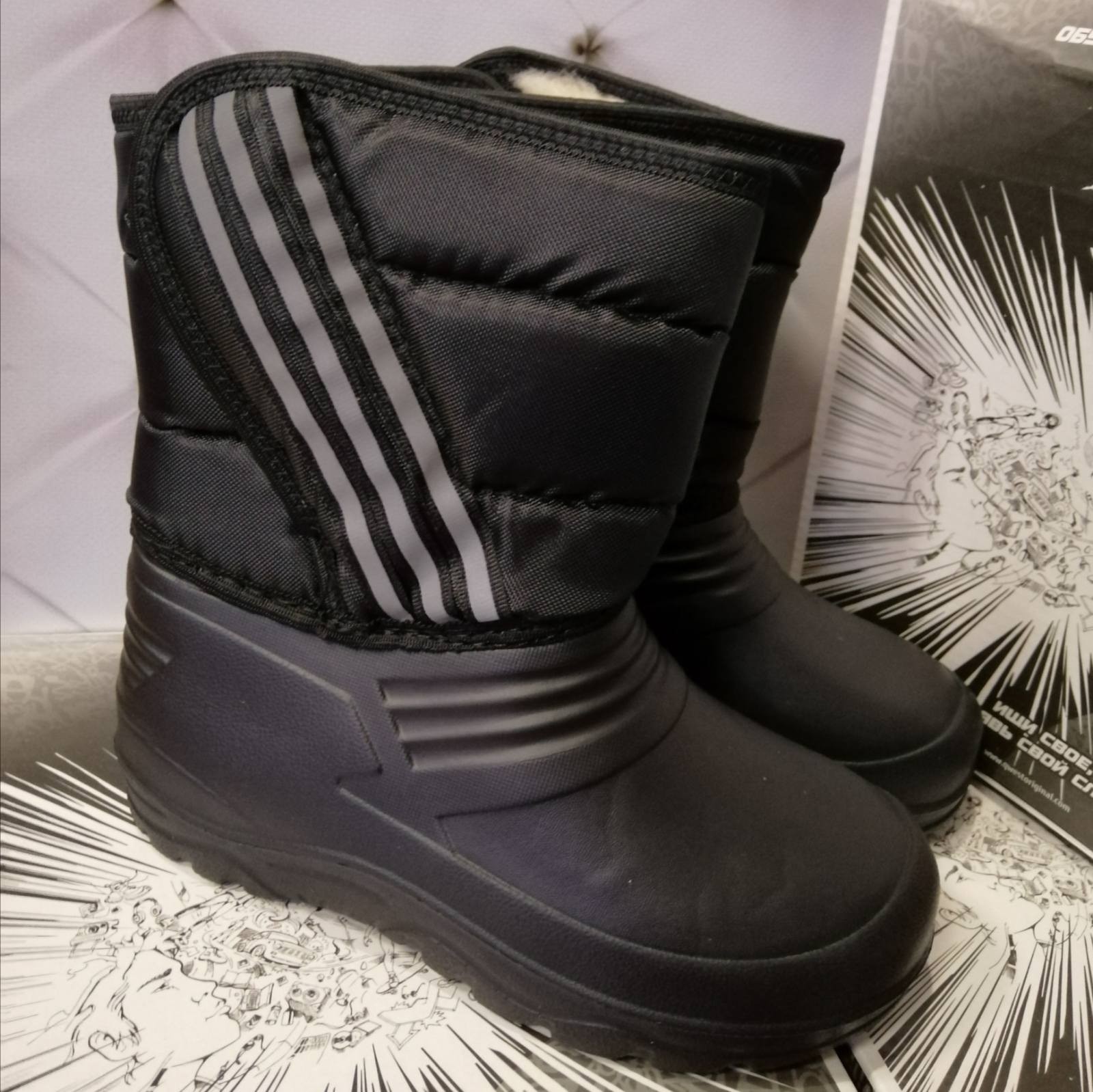 

Зимние сапоги (дутики) Olimp черные 8 DC р. 30-20 cм