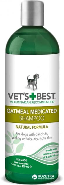 

Шампунь VET`S BEST Oatmeal Med Shampoo терапевтический для собак 470 мл (vb10344)