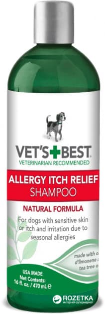 

Шампунь VET`S BEST Allergy Itch Relief Shampoo при аллергии для собак 470 мл