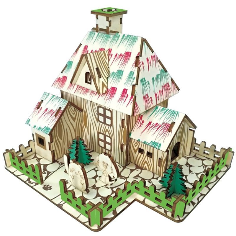

Деревянная головоломка 3D Wonderful Wizard Hut (45шт.)