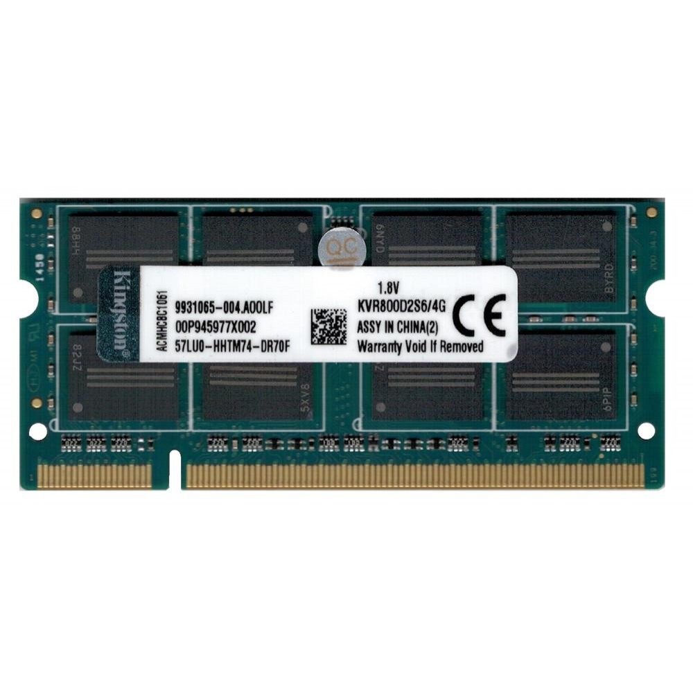 

Оперативная память Kingston SODIMM DDR2-800 PC2-6400 4Gb (KVR800D2S6/4G)