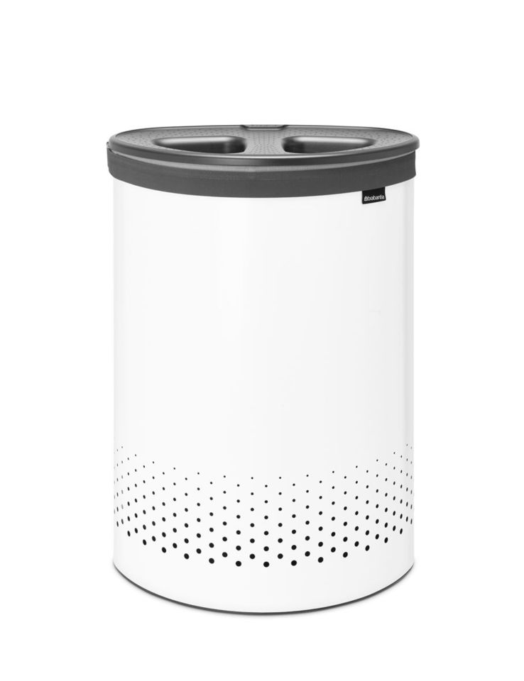 

Бак для белья с 2мя отделениями Brabantia белый 55л 304903