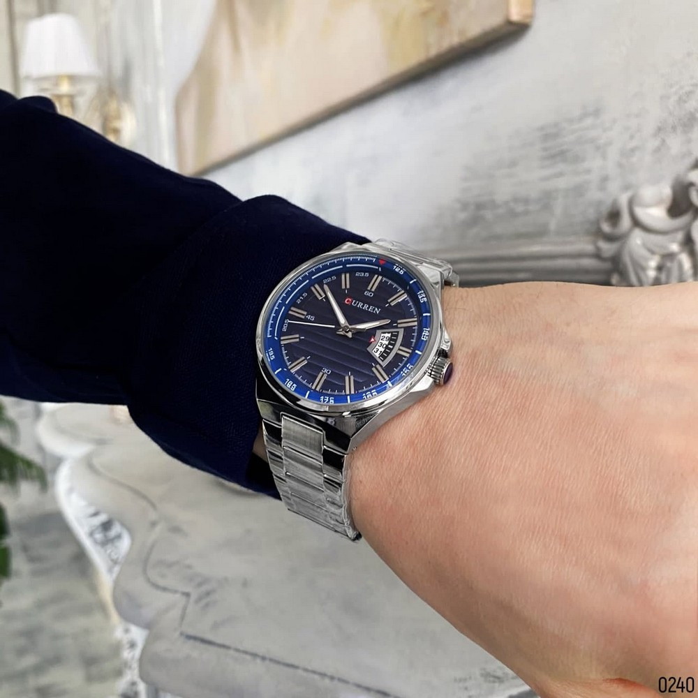 

Часы наручные Curren 8375 Silver-Blue