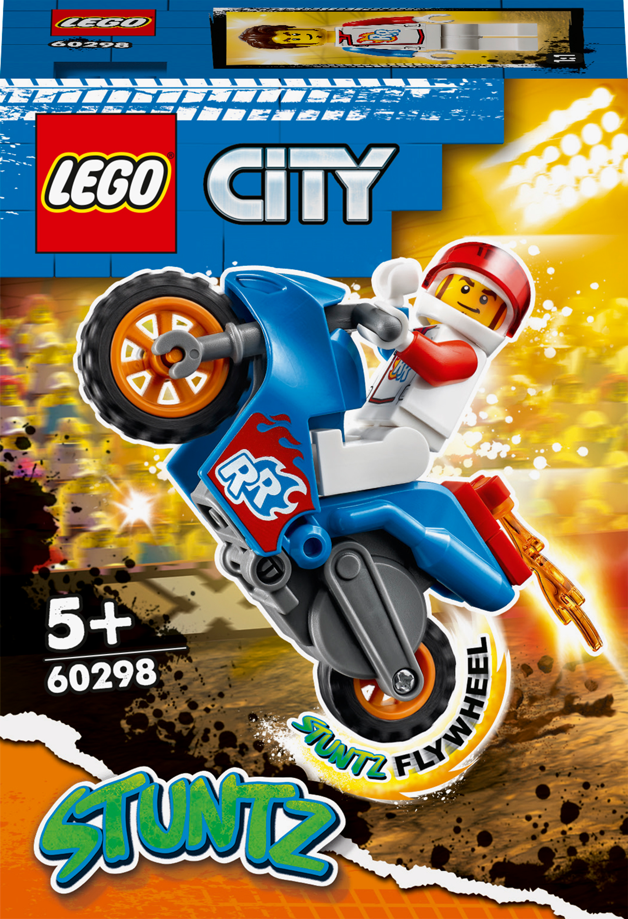 

Конструктор LEGO City Stuntz Реактивный трюковый мотоцикл 14 деталей (60298)
