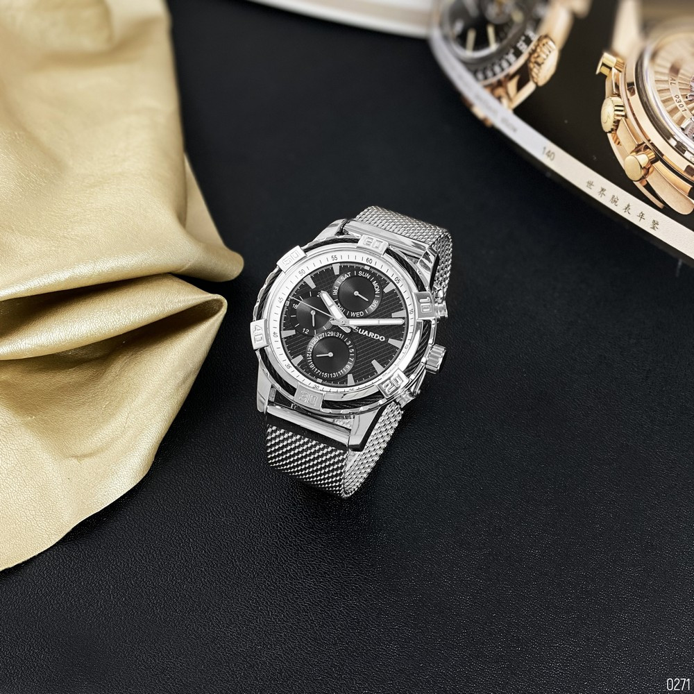 

Часы наручные Guardo B01352(2)-1 Silver-Black
