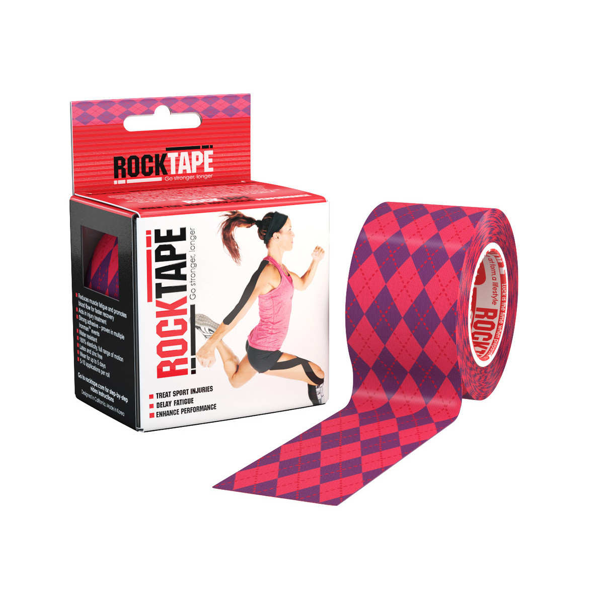 

Кинезио тейп RockTape Designer (5см х 5м) - розовый узор