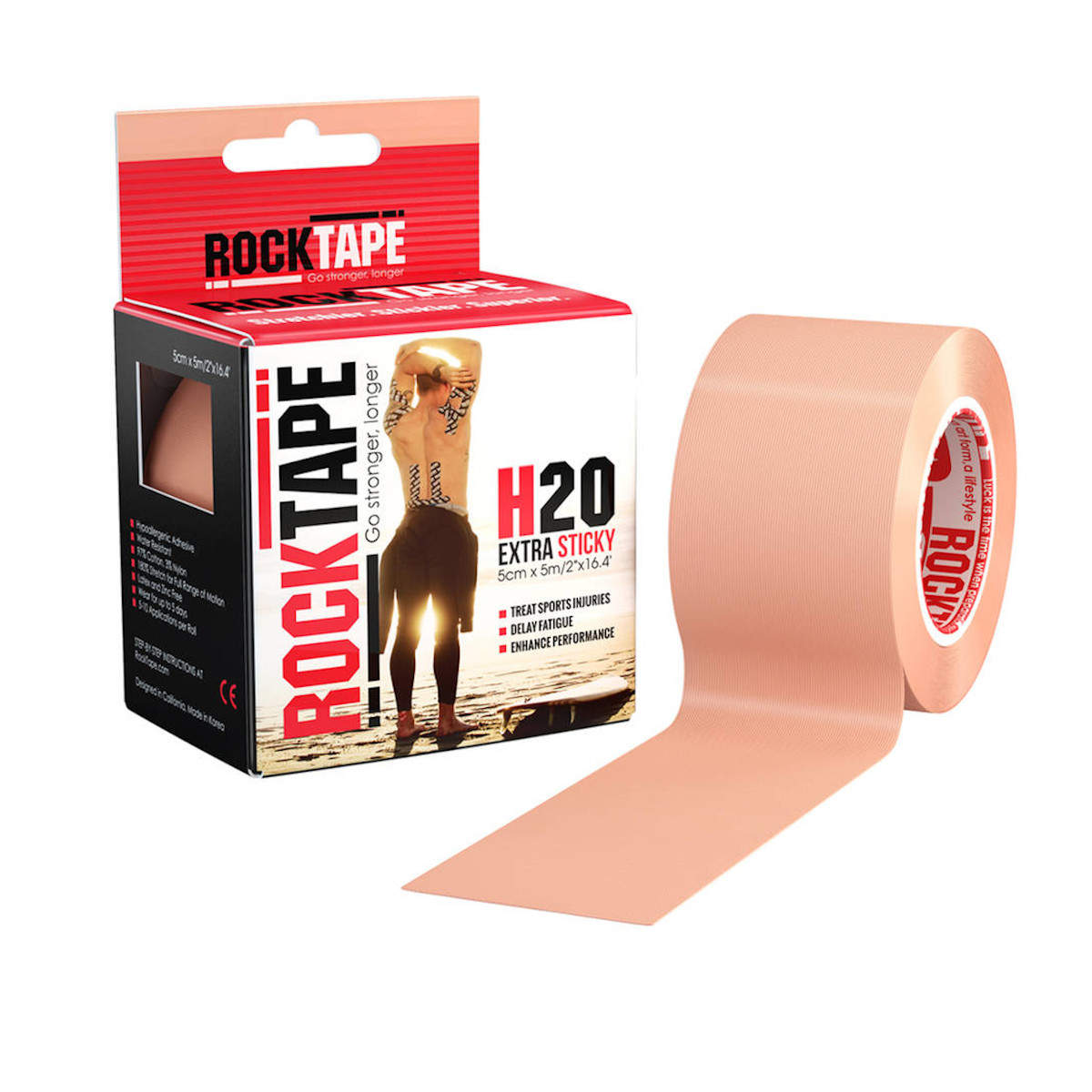 

Кинезио тейп RockTape H2O (5см х 5м) - бежевый
