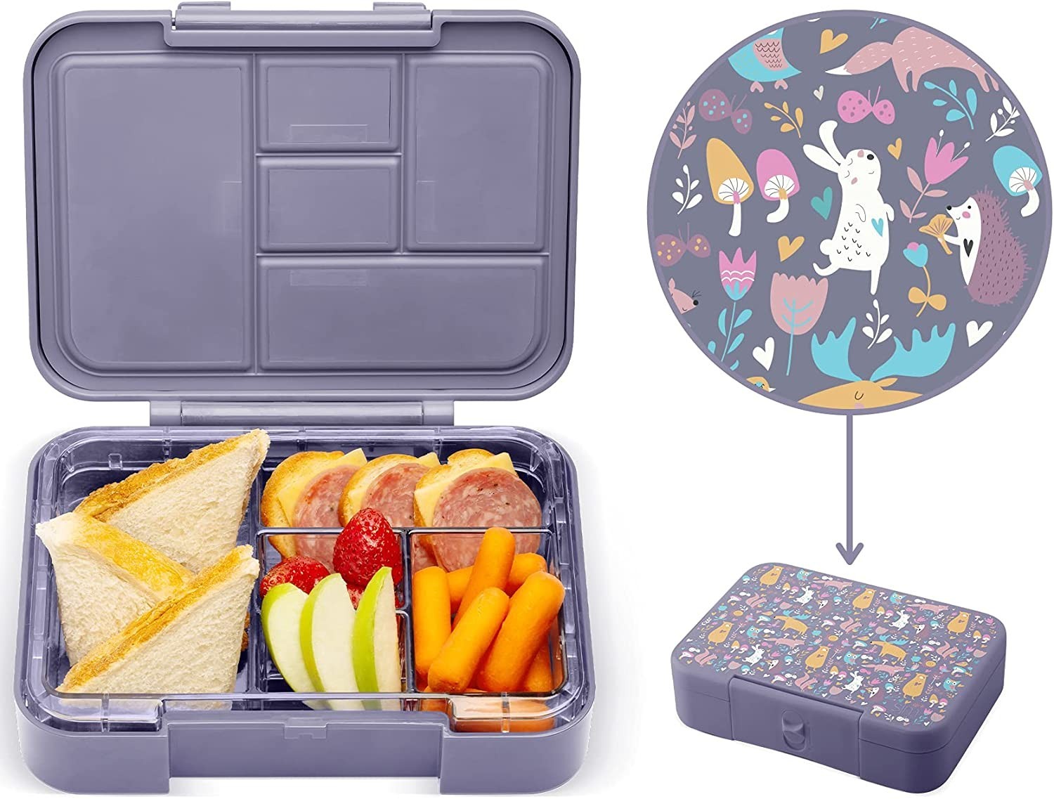 

Ланч-бокс детский Simple Modern Porter Bento Box Woodland Friends 887мл