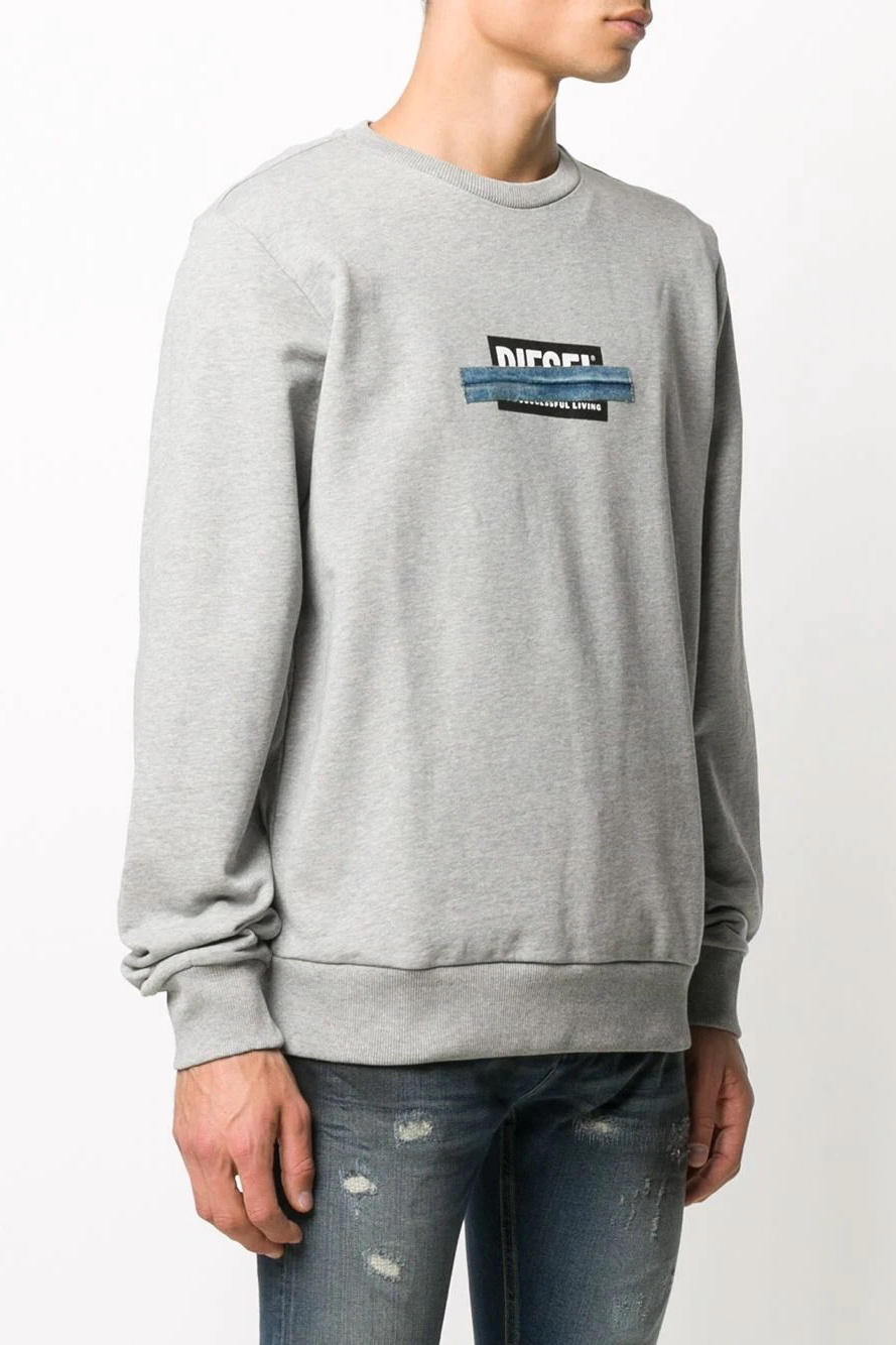 

Свитшот Diesel Grey  серый, Свитшот Diesel Grey L серый