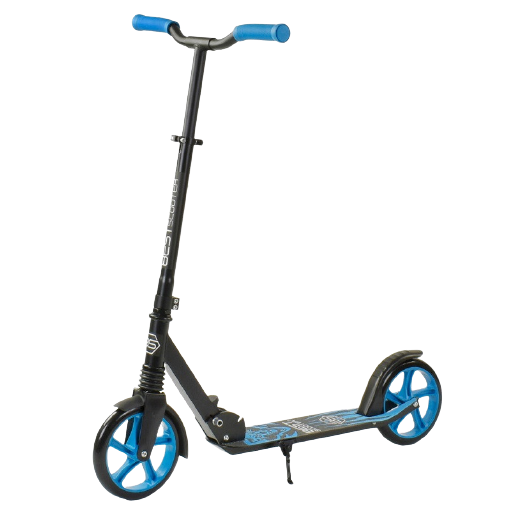 

Самокат двухколесный детский Best Scooter WOLF 76537 АВЕС7 черно-голубой