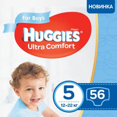 

Подгузник Huggies Ultra Comfort 5 Mega для мальчиков (12-22 кг) 56 шт (5029053543635). 48578