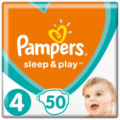 

Подгузник Pampers Sleep & Play Maxi Размер 4 (9-14 кг), 50 шт (8001090669056). 47916