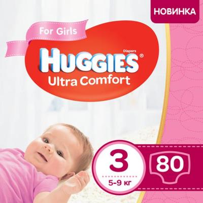 

Подгузник Huggies Ultra Comfort 3 Mega для девочек (5-9 кг) 80 шт (5029053543604). 48576