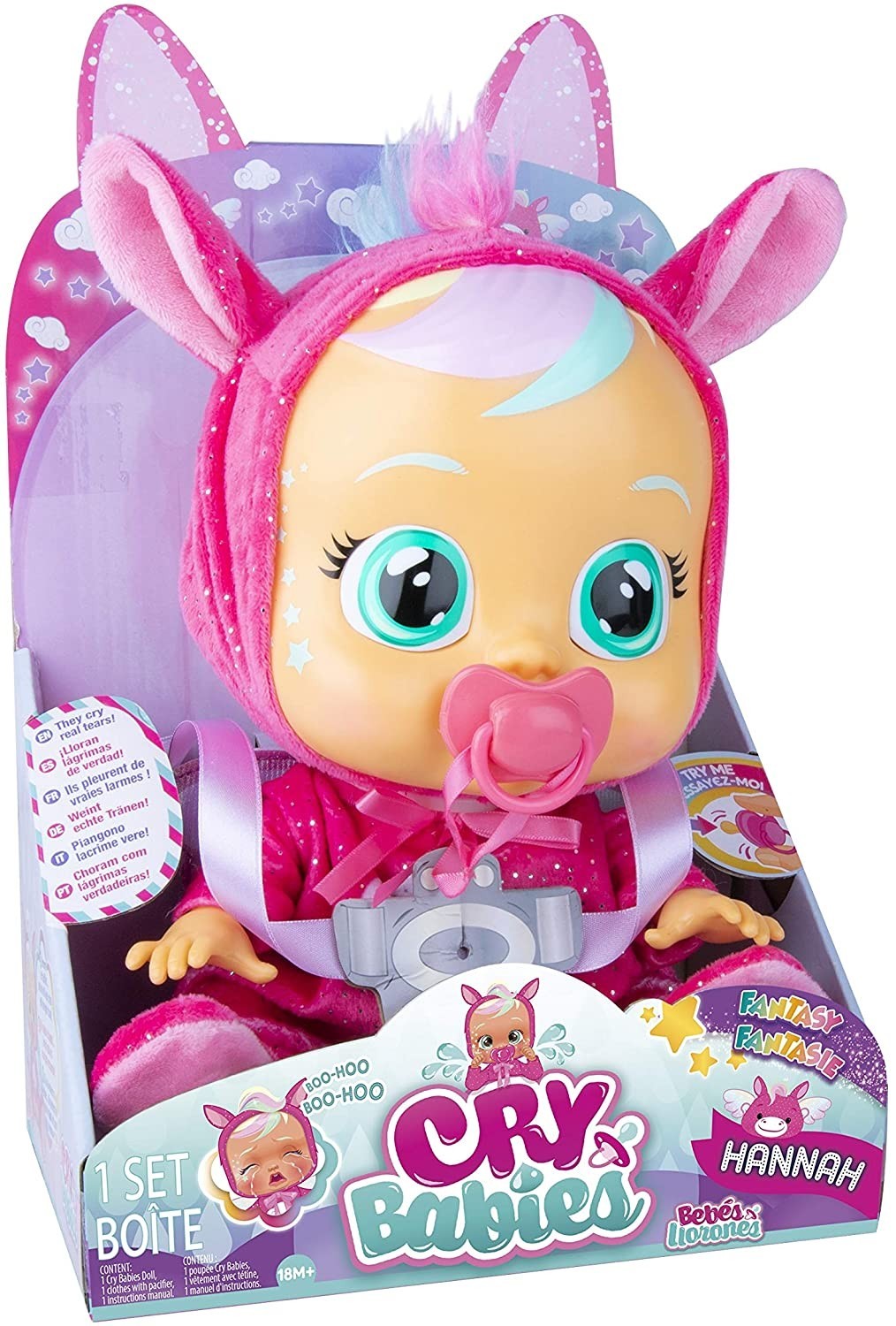 

Інтерактивна лялька Cry Babies Pegasus Hannah Deluxe Doll Плакса Пегас (80485) (B084TNMFPS)