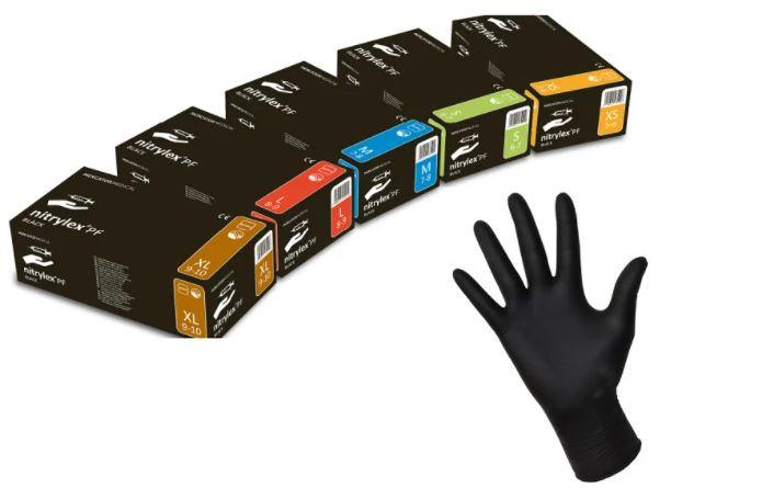 

Перчатки нитриловые NITRYLEX BLACK нестерильные неопудренные (S)