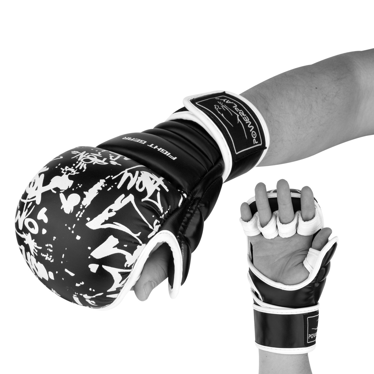 

Перчатки для карате PowerPlay 3092-K Black-White L