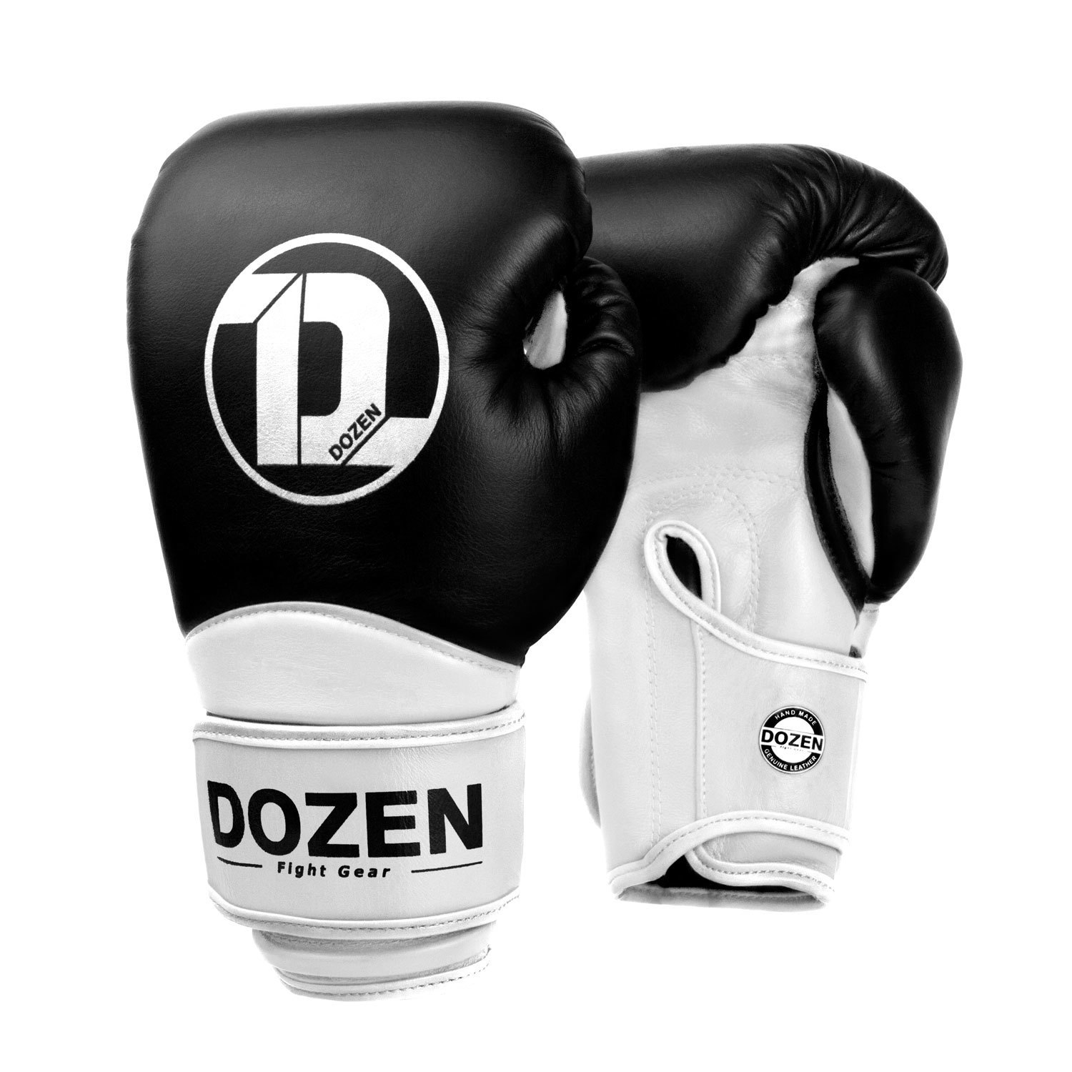 

Боксерские перчатки Dozen Dual Impact Training Boxing Gloves вес 14 унций Черно-белые DZN-BG201126