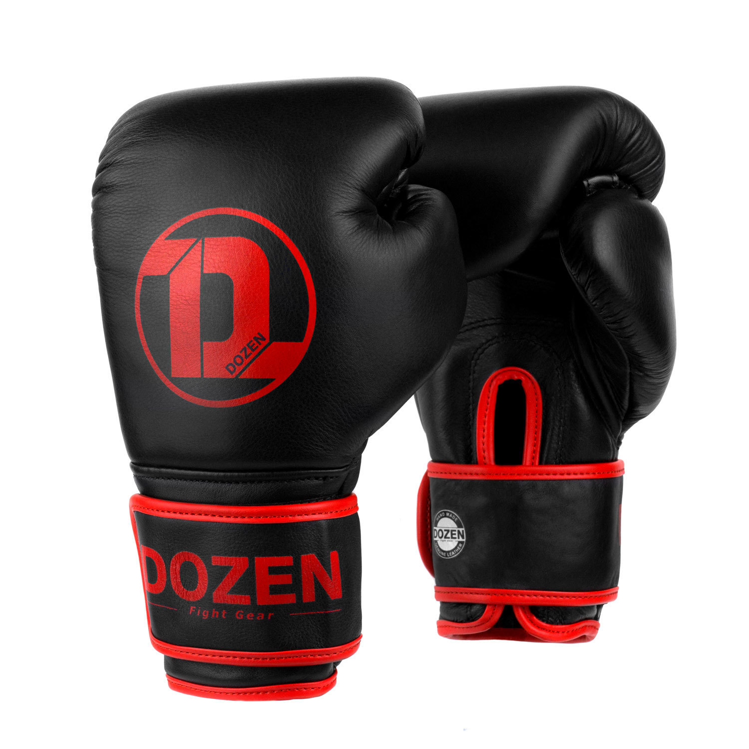 

Боксерские перчатки Dozen Monochrome Training Boxing Gloves вес 12 унций Черно-красные DZN-BG201025