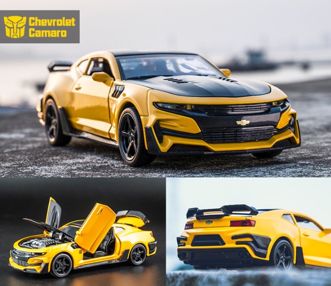 

Модель автомобиля из сплава Chevrolet Camaro 1:32 желтого цвета