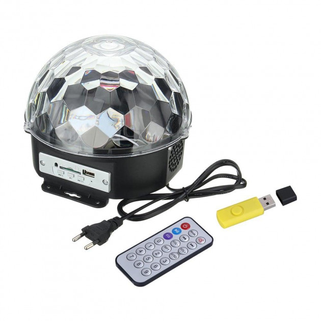 

MP3 Диско-шар проектор LED Crystal Magic Ball Light Bluetooth колонка 0558