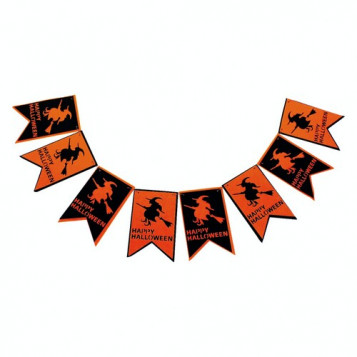 

Гирлянда Ведьма Happy Halloween 19-158BLK-OR (NAT05047)