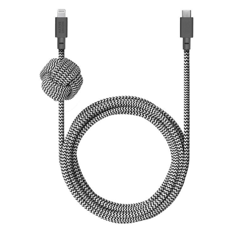 

Кабель Native Union USB-C to Lightning Night Cable Zebra 3 m (NCABLE-KV-CL-ZEB)