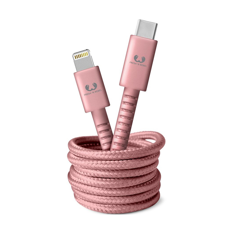 

Кабель Fresh 'N Rebel Fabriq Cable USB-C to Lightning Dusty Pink 1.5m