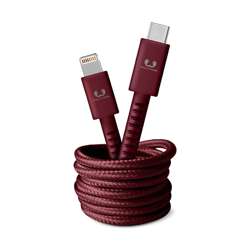 

Кабель Fresh 'N Rebel Fabriq Cable USB-C to Lightning Ruby Red 1.5m