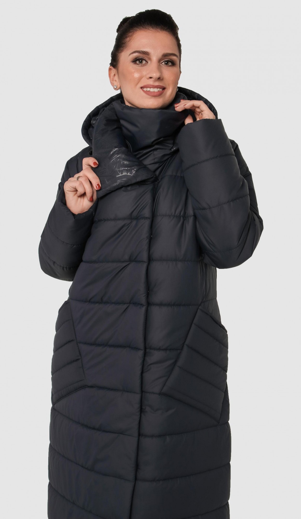 

Пуховик Exclusive moda М-234  Темно-синий, Пуховик Exclusive moda М-234 52 Темно-синий