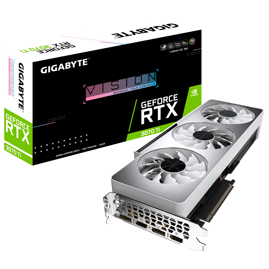 

Видеокарта Gigabyte GeForce RTX3070 Ti 8Gb VISION OC (GV-N307TVISION OC-8GD 1.0)