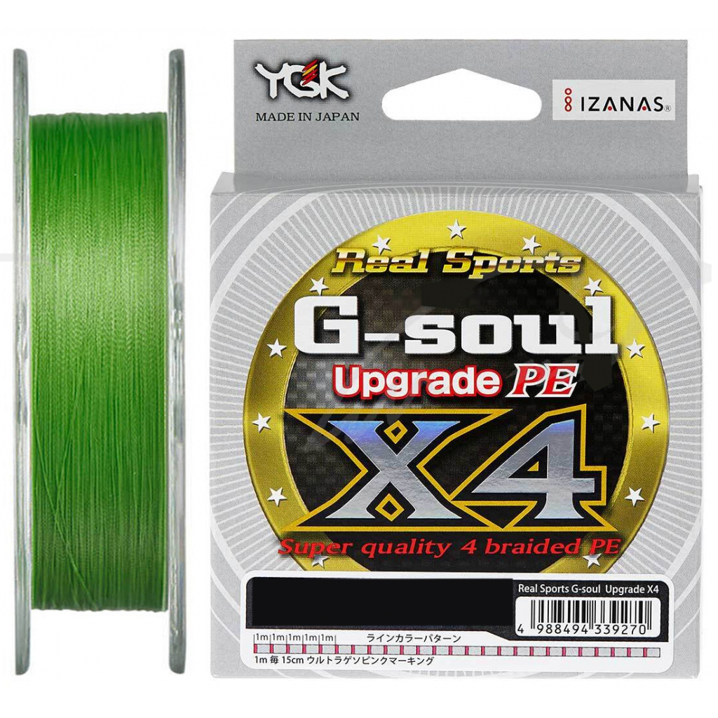 

Шнур YGK G-Soul X4 Upgrade 100m 0.2/4lb Light Green (5545.01.31)