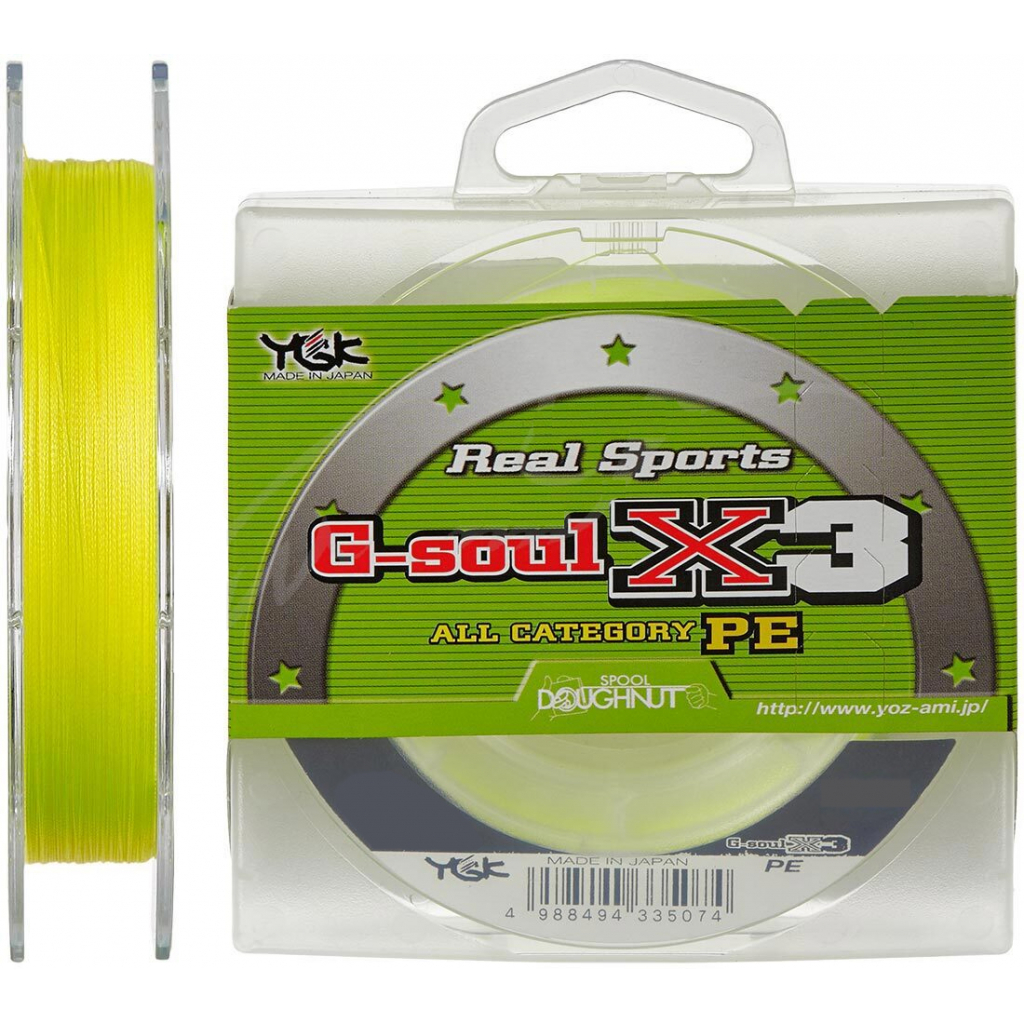 

Шнур YGK G-Soul X3 150m Yellow 0.7/0.135mm 11.5lb (5545.00.32)