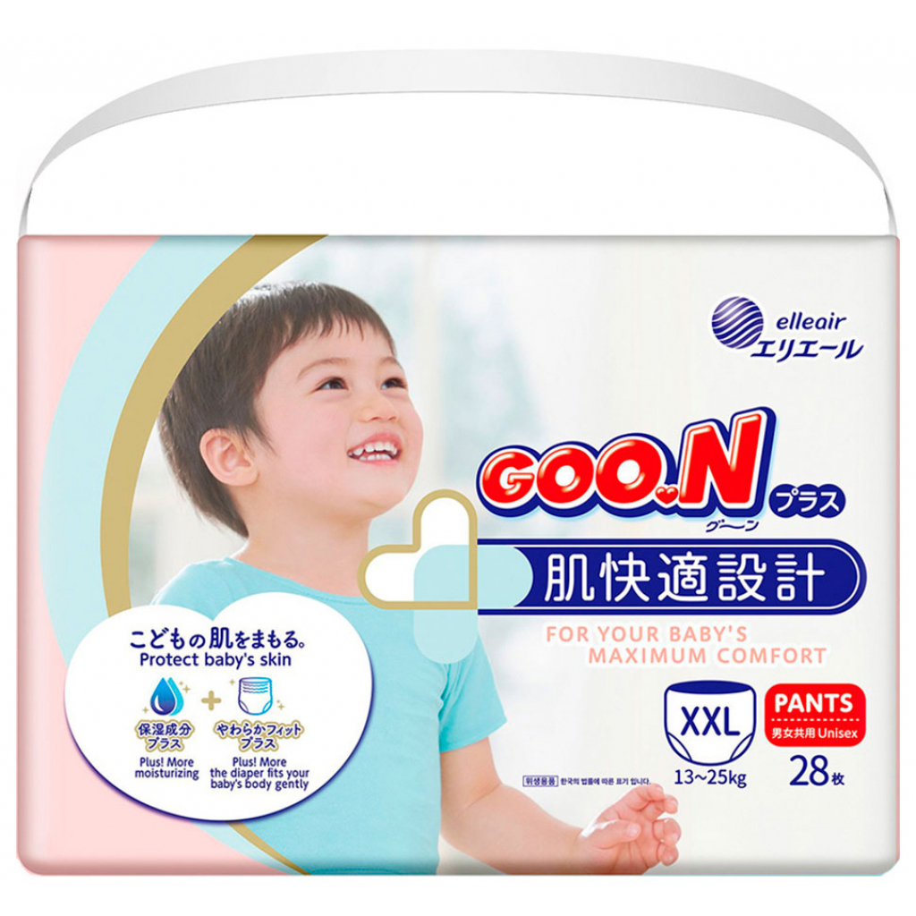 

Подгузник GOO.N Plus Трусики 13-25 кг XXL унисекс 28 шт (843351)