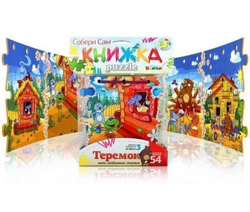 

Книжка-пазл "Теремок", 54 элемента Бомик. 35422