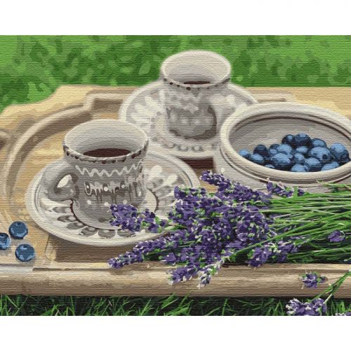 

Картина по номерам "Лавандовый завтрак" Идейка. 35195