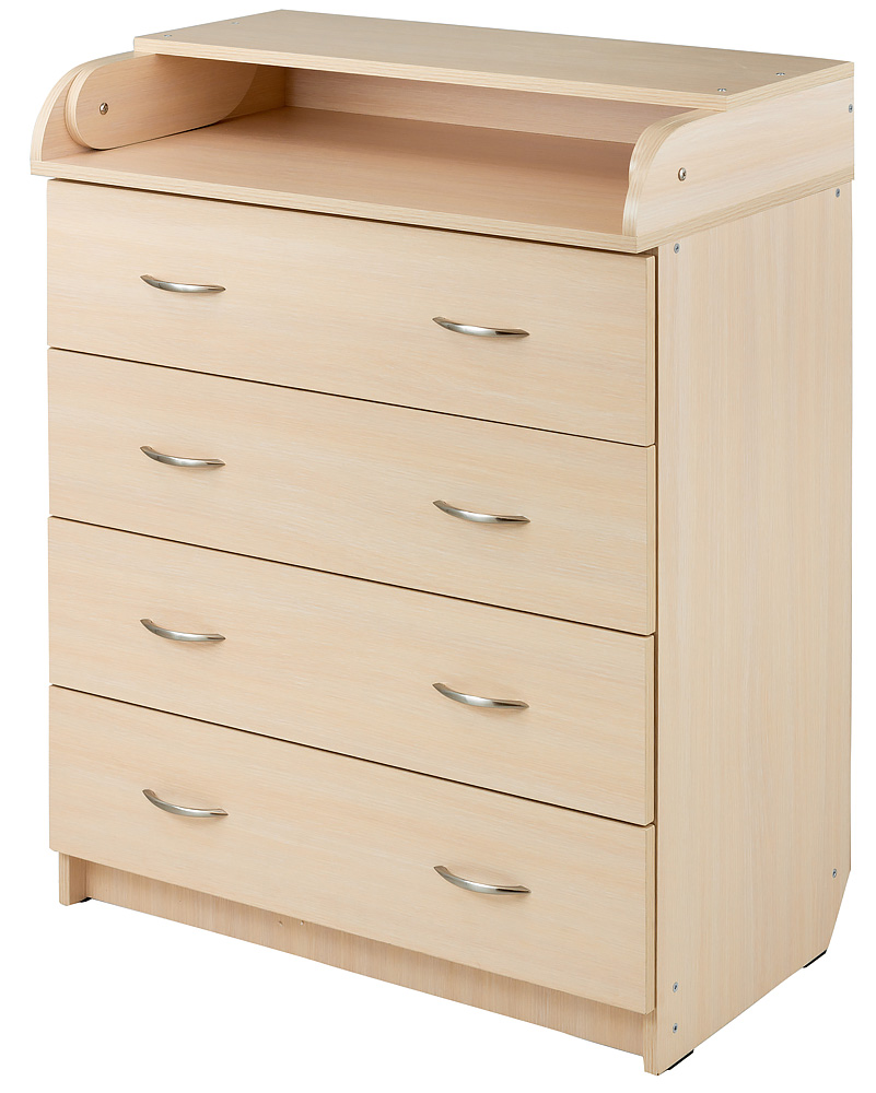 

Пеленальный комод Babyroom Комод 4 тел.Big 102x80x50 дуб молочный. 34504